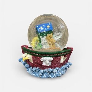 Noah’s Ark Musical Water Snow Globe Plays Talk to the Animals Bible Genesis home